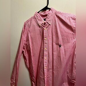 Pink Striped Large Polo Ralph Lauren Button down Shirt